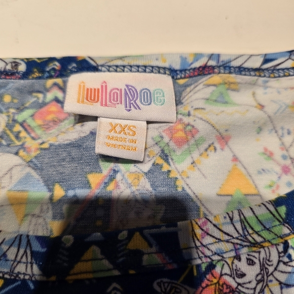 LuLaRoe Blue and Yellow Geometric Dress - Picture 2 of 4